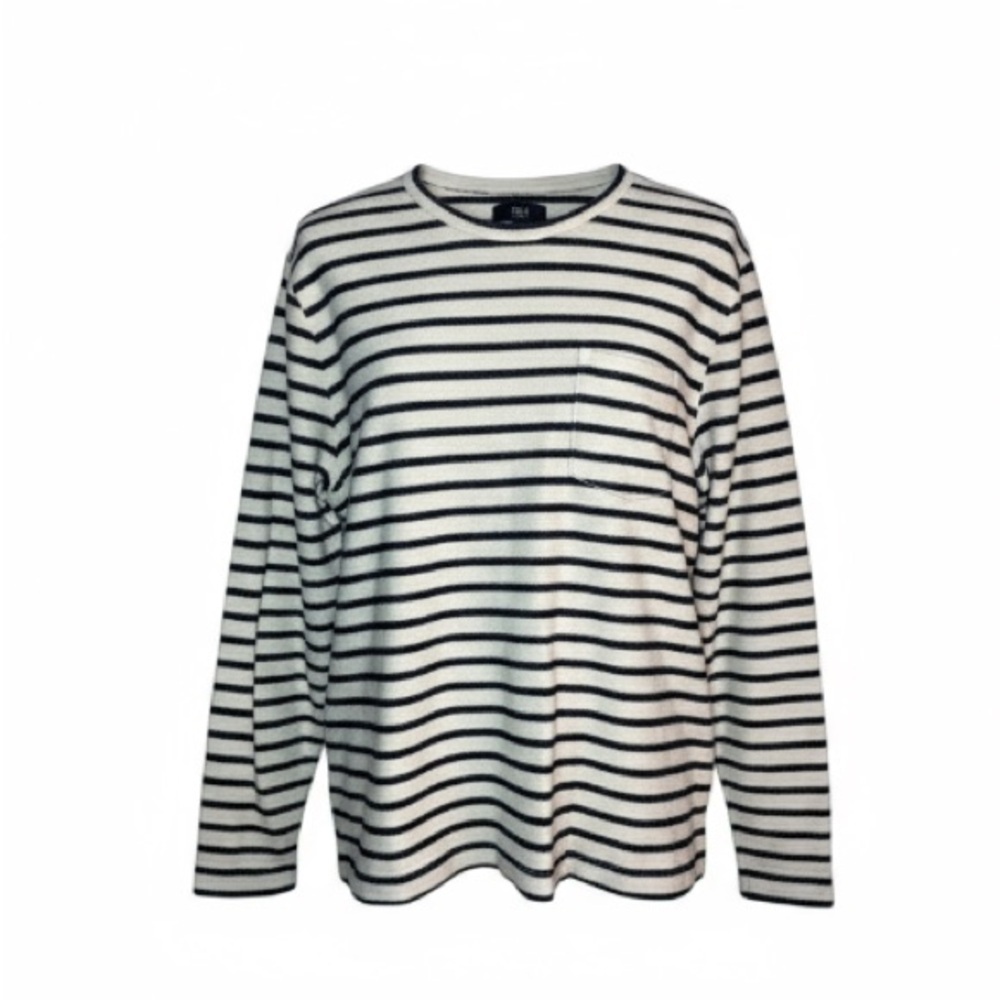 1901 Striped long-sleeve top | Women’s Size XL
| Blue, Black And White